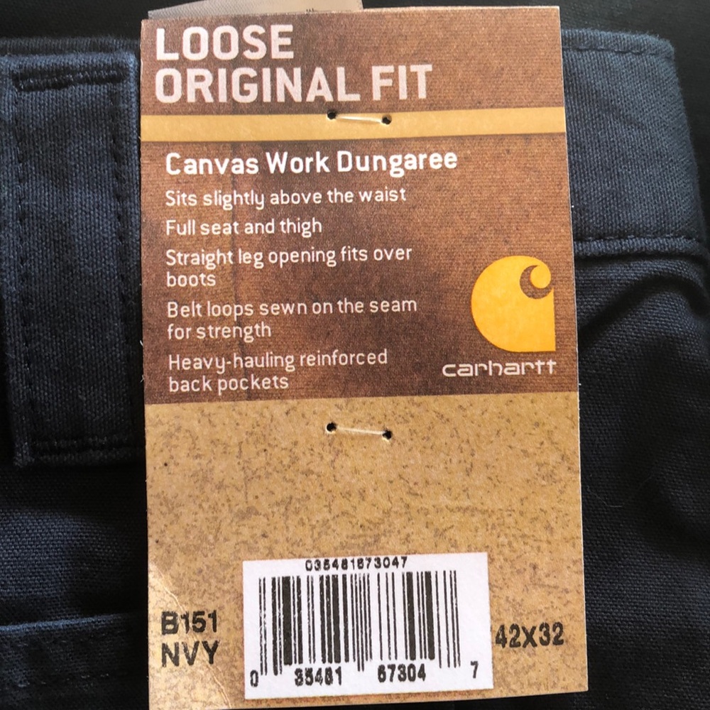 Carhartt canvas work dungaree